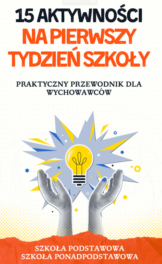 15 aktywności na pierwszy tydzień szkoły - przewodnik z kartami pracy