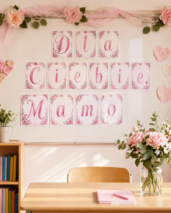 Napis dekoracyjny: Dla Ciebie, Mamo