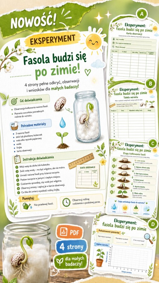Eksperyment. Fasola budzi się po zimie