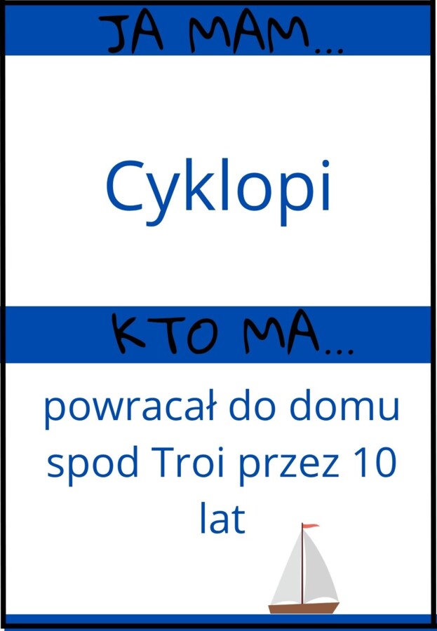 Gra Ja mam, kto ma - Mitologia grecka