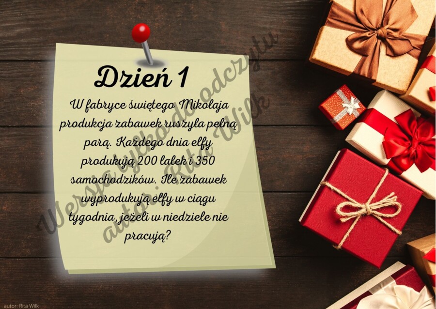 Matematyczny kalendarz adwentowy (klasy 4-6)