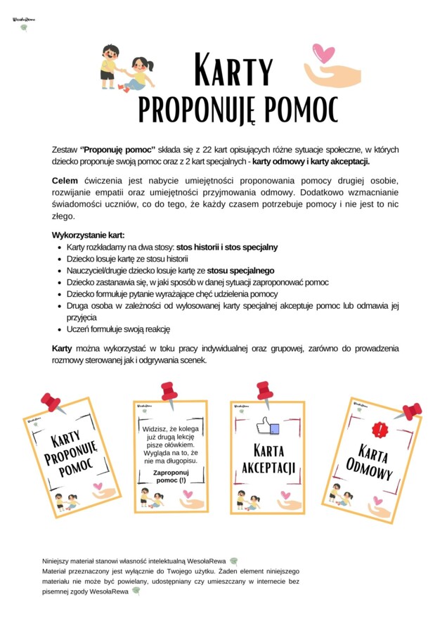 Karty PROPONUJĘ POMOC