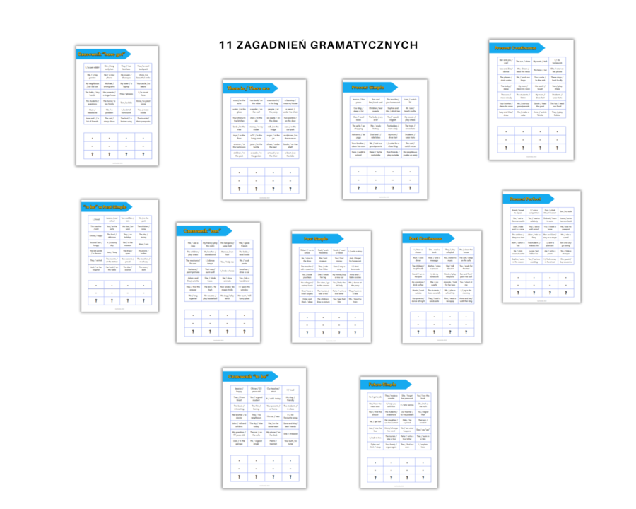 Grammar Goal Eukacyjna Gra Jezykowa do nauki Gramtyka Angielska 11 zagadnień dla fanów Piłki Nożnej Tworzenie zdań