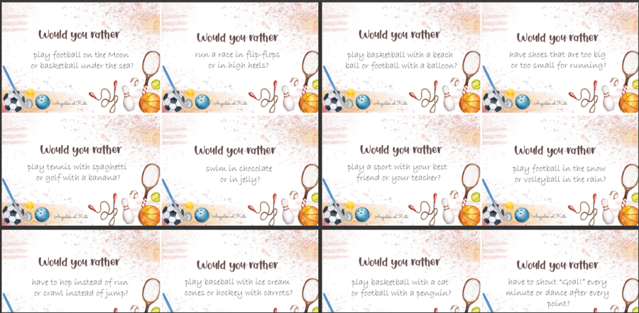 Sport gra Would you rather /48 kart