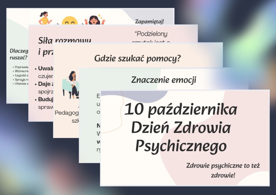 Dzień Zdrowia Psychicznego - gazetka ścienna