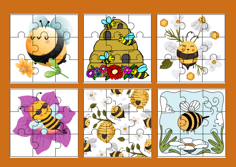 DZIEŃ PSZCZÓŁ – PUZZLE – 18 obrazków - Dzień Pszczoły