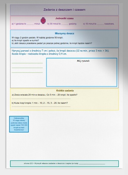 Karta pracy "Matematyka z parasolem"