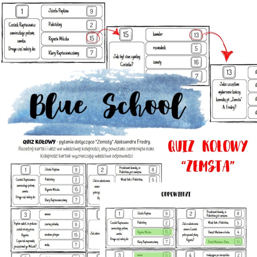 Quiz kołowy - "Zemsta"