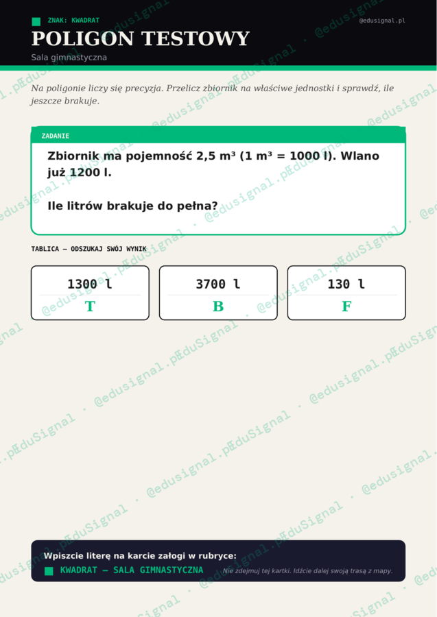 Powtórka przed E8 matematyka — podchody w szkole, klasa 8, początek roku (materiał klas 4-7 + klucz)