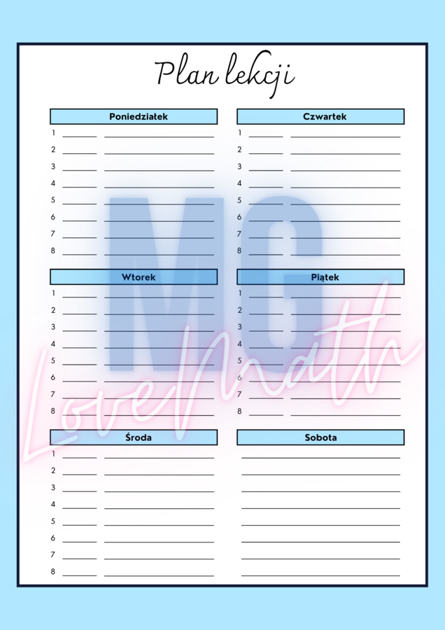 Planer 2025/2026 dla nauczyciela lub wychowawcy