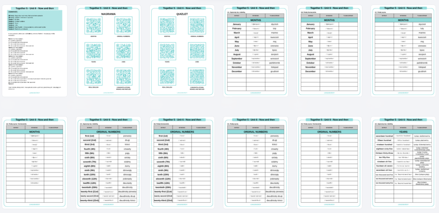 Together 5, Unit 6 - słownictwo