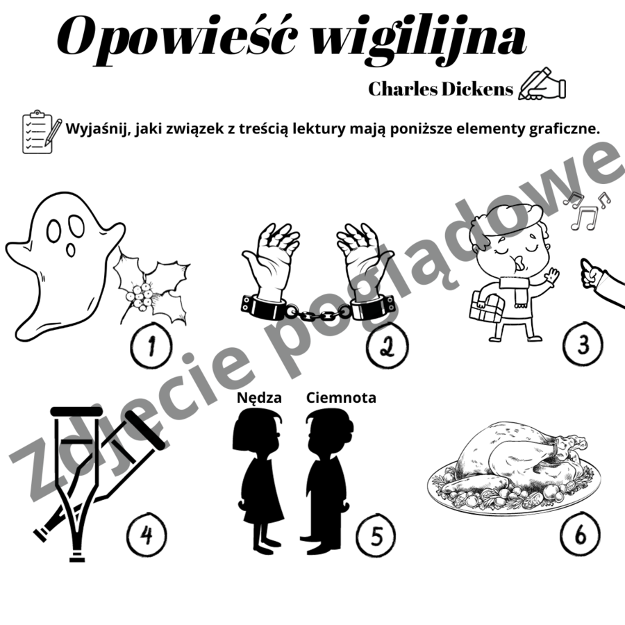 Ikonki – Opowieść wigilijna, zadanie egzaminacyjne – egzamin ósmoklasisty