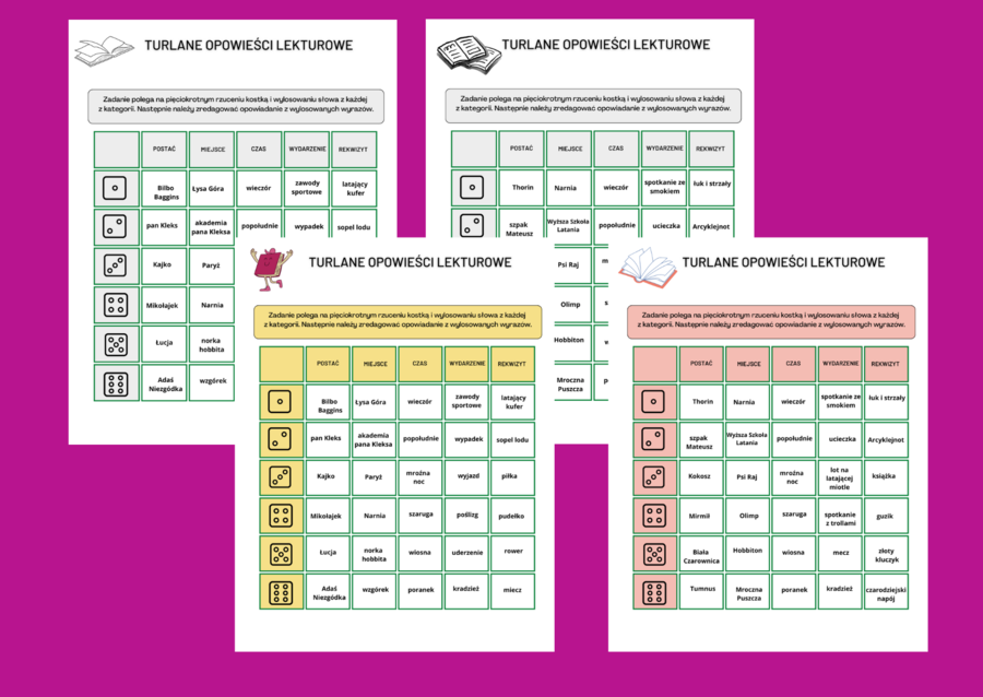 TURLANE OPOWIEŚCI LEKTUROWE - lektury kl.4-6 – opowiadanie – ćwiczenia redakcyjne