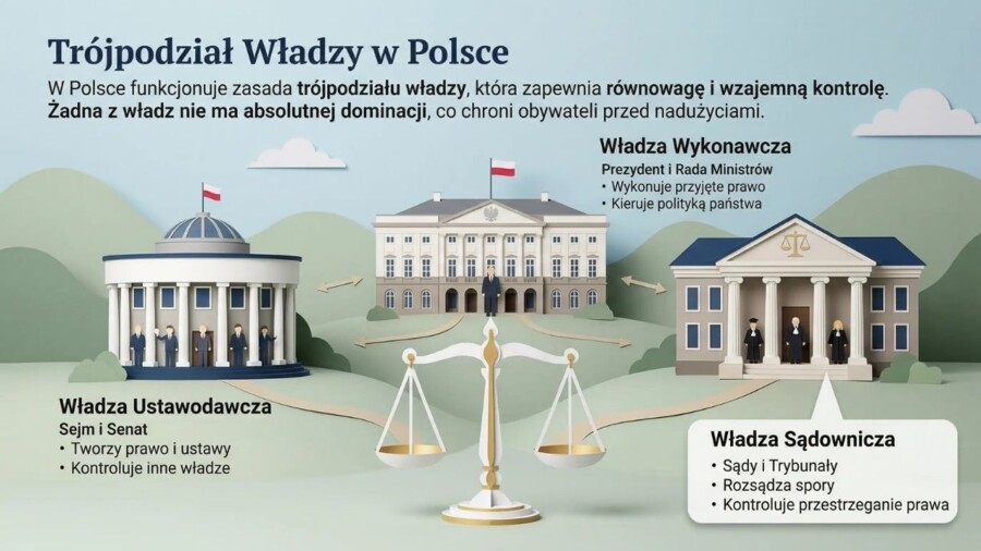 Edukacja obywatelska – prawa, obowiązki i funkcjonowanie państwa (gazetka szkolna / prezentacja edukacyjna)