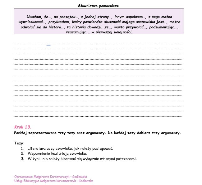 25 kroków do rozprawki