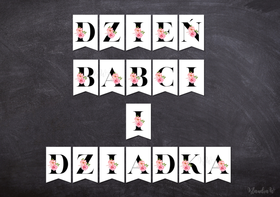 Dzień Babci i Dziadka - girlanda (PDF)