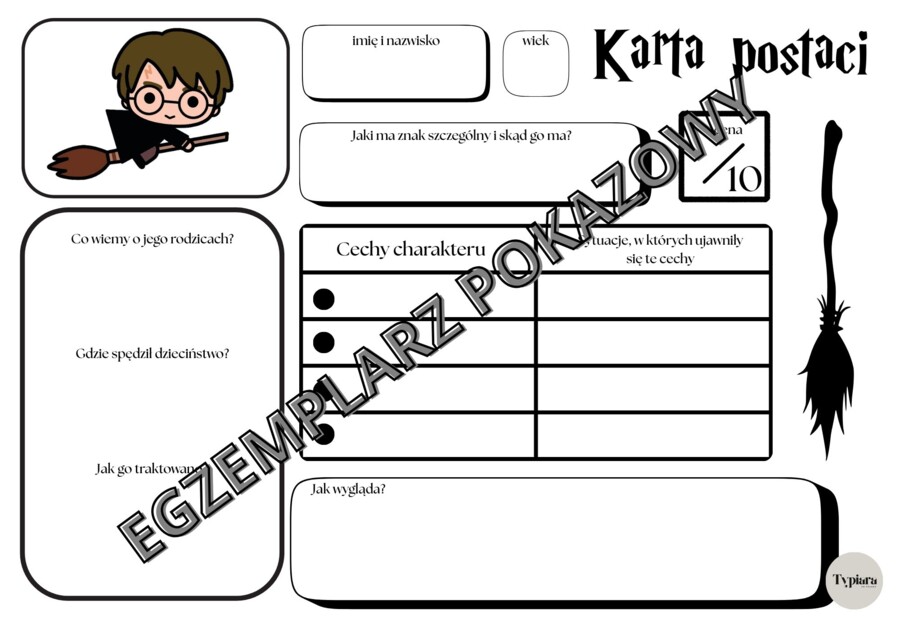 Karty postaci - "Harry Potter i Kamień Filozoficzny"