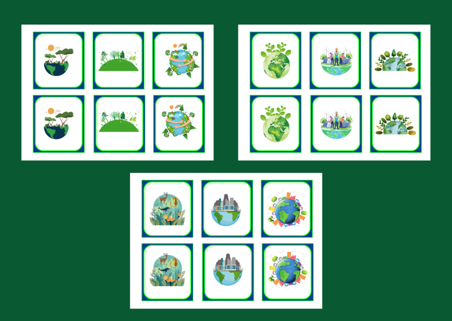 DZIEŃ ZIEMI – memory – 42 szt. – biblioteka – przedszkole – świetlica