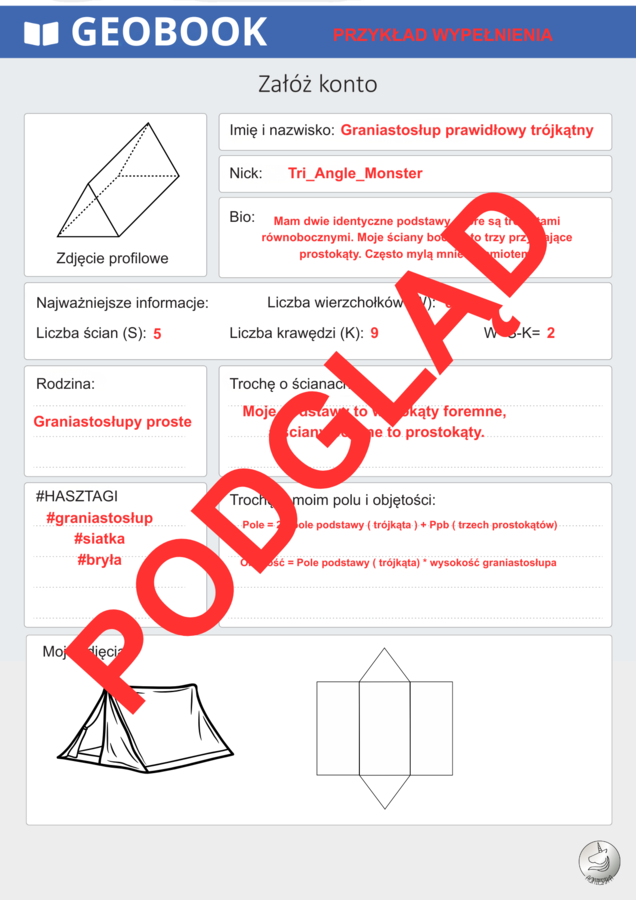 GeoBook - bryły na portalu społecznościowym