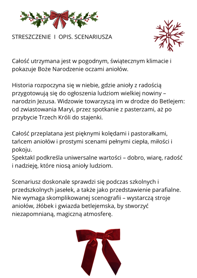 PAKIET 3 SCENARIUSZY NA JASEŁKA 🎅🏼🌟