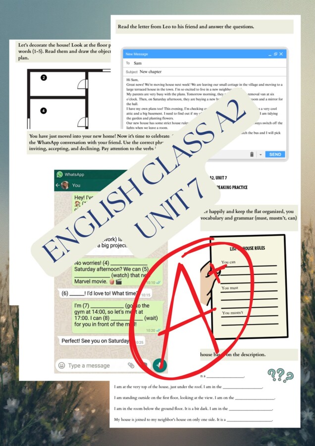 English Class A2, Unit 7 -  Where I live Extra Pack – Vocabulary, Grammar & Speaking