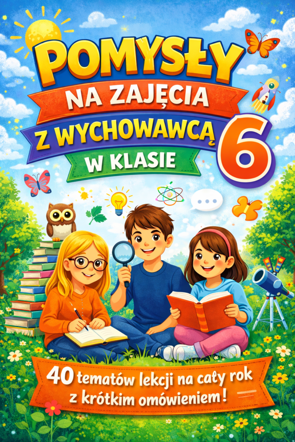 Klasa 6 - godziny wychowawcze | 40 tematów z krótkim omówieniem (plan na cały rok) | lekcje wychowawcze (DOCX)