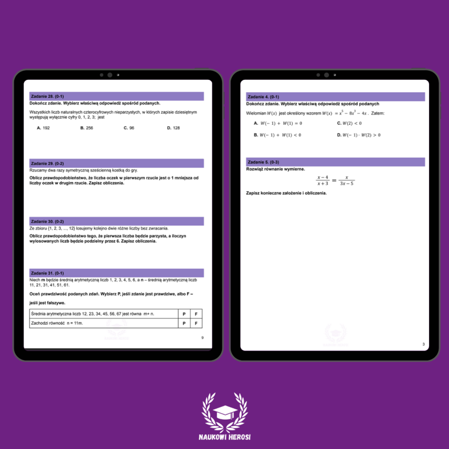 Zbiór arkuszy maturalnych cz.1 - Mat P