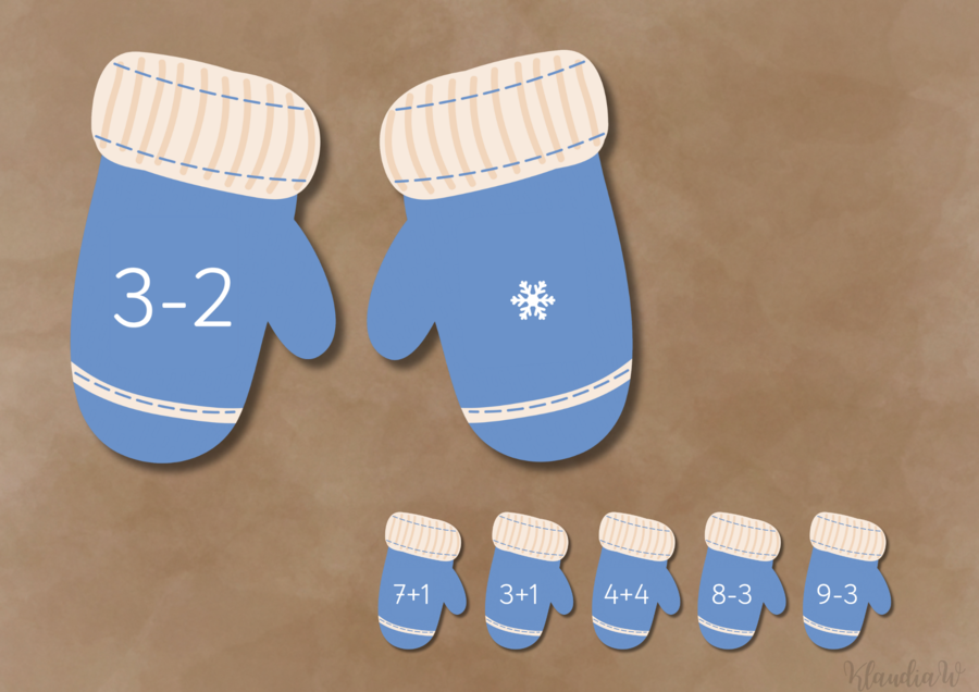 Rękawiczki – liczenie i działania matematyczne w zakresie do 10