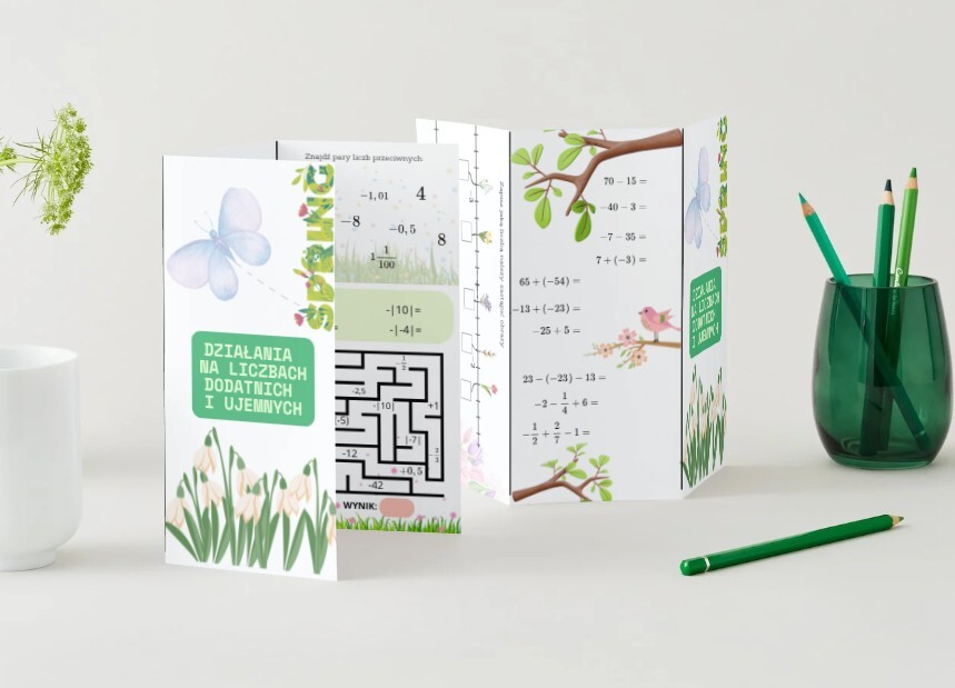 Działania na liczbach dodatnich i ujemnych - Wiosna