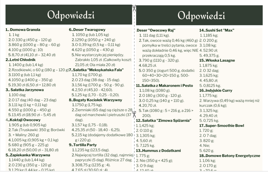 Smaczna matematyka – ułamki dziesiętne (pdf)
