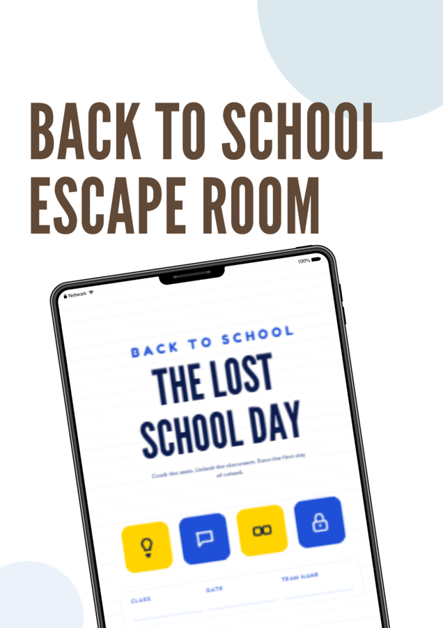 ICE BREAKER - Back to School Escape Room – The Lost School Day | Klasy 4–8
