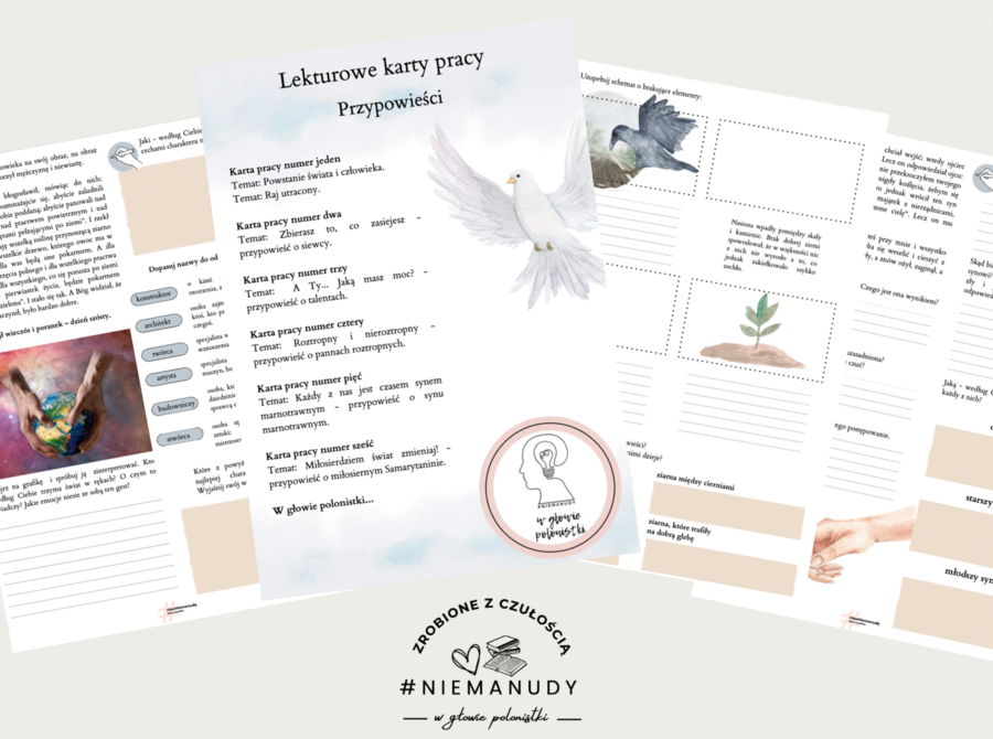 "Przypowieści" lekturowe karty pracy