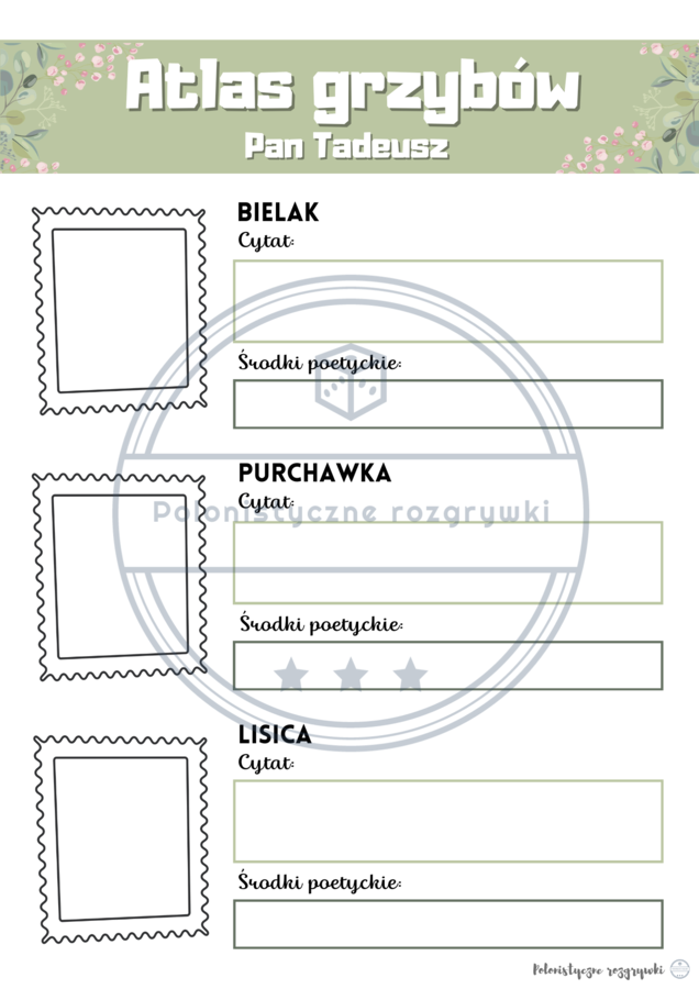 Pan Tadeusz. Atlas grzybów. Grzybobranie