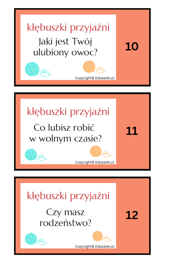 Kłębuszki przyjaźni – gra integracyjna