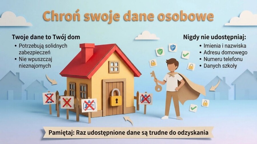 Dzień Bezpiecznego Internetu – gazetka szkolna / prezentacja (18 plansz)