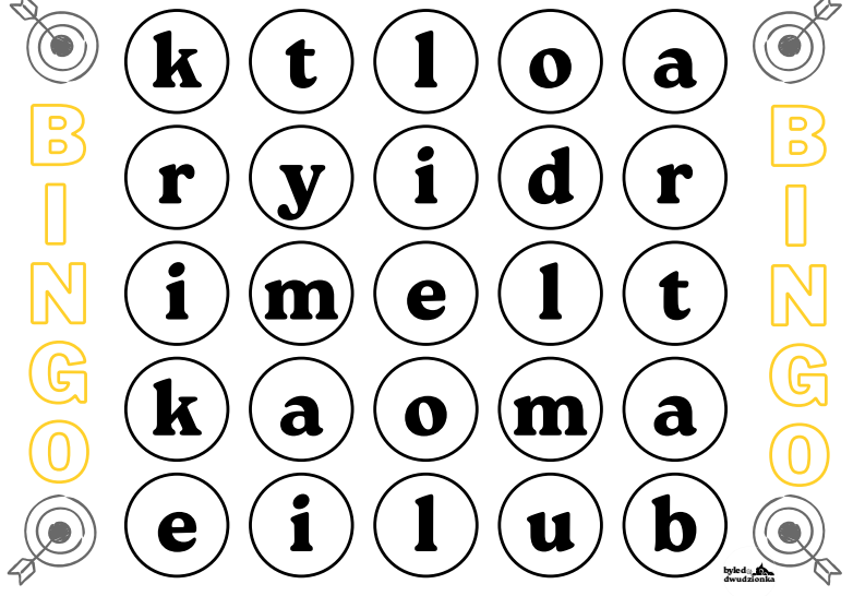 BINGO! - Litery i cyfry