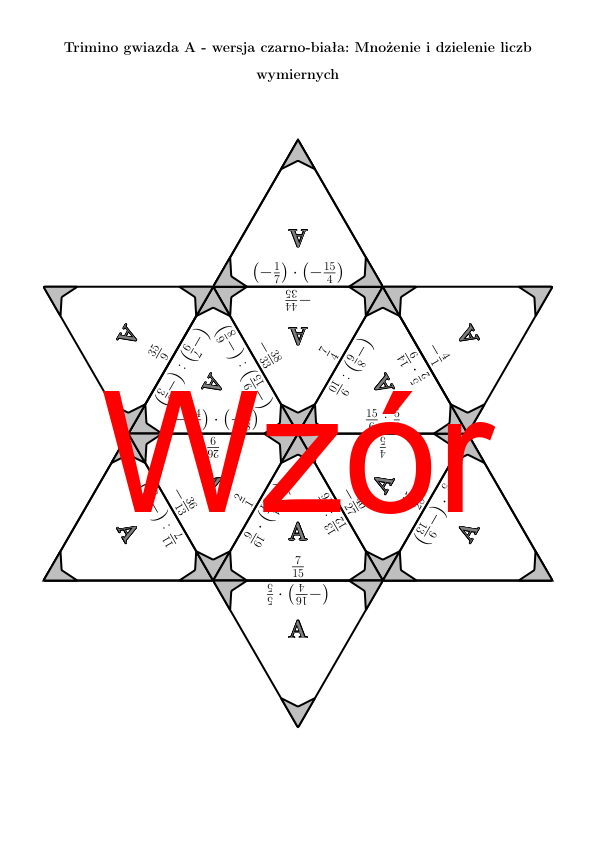 Trimino - Mnożenie i dzielenie liczb wymiernych | matematyka