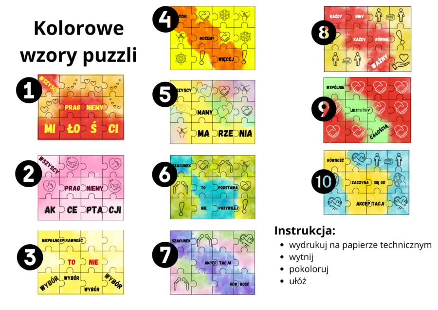 Gra edukacyjna PUZZLE: niepełnosprawność, akceptacja, tolerancja (pedagog, pedagog specjalny, psycholog, wychowawca)