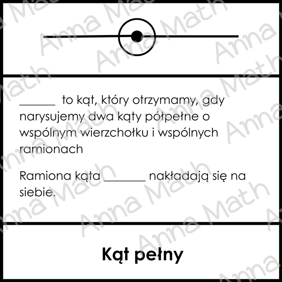 Karty trójdzielne - Kąty.