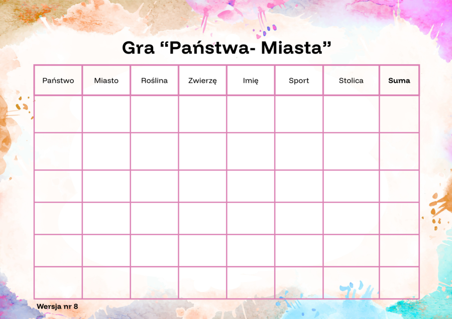 Gra "Państwa- Miasta"