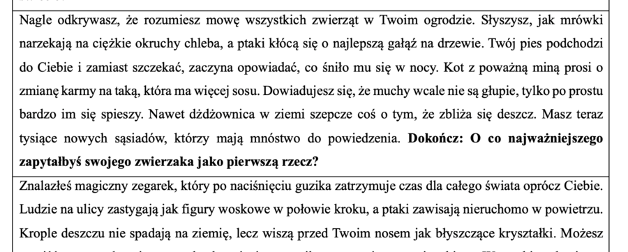 TEKSTY DO CODZIENNEGO ĆWICZENIA CZYTANIA