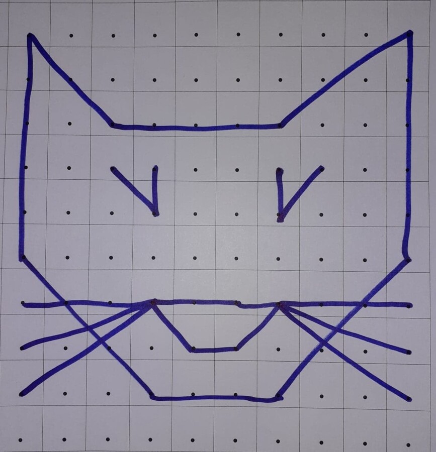 Kot - ćwiczenie grafomotoryczne