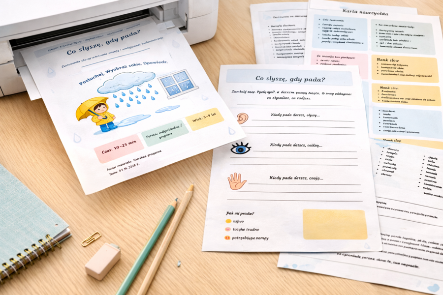 Co słyszę, gdy pada?