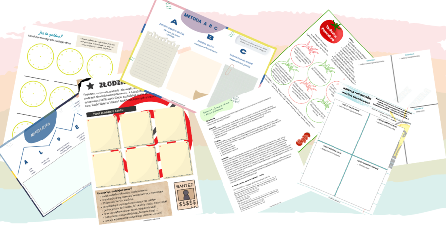 „Zarzadzanie sobą w czasie. Karty pracy, ćwiczenia grupowe, mini wykład” e-book