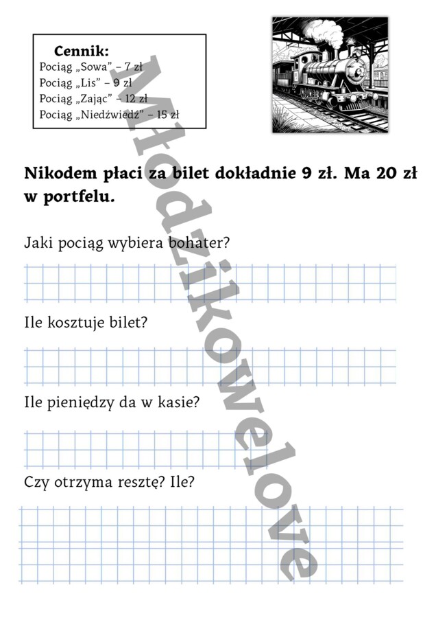 Matematyka w podróży-zadania praktyczne, kupujemy bilety