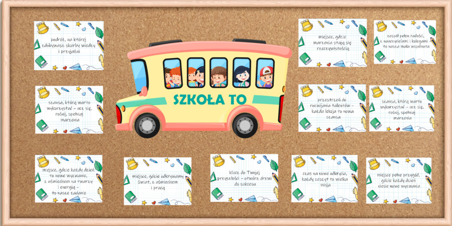 Gazetka na rozpoczęcie roku szkolnego - Szkoła to...