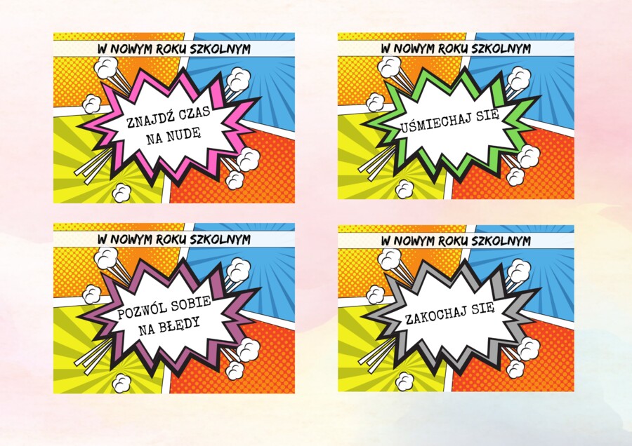Garść pozytywnych myśli na nowy rok szkolny - materiał na gazetkę.