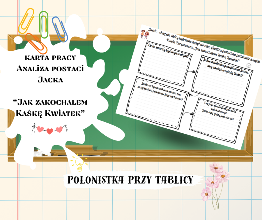 „Jak zakochałem Kaśkę Kwiatek” – analiza postaci Jacka – karta pracy