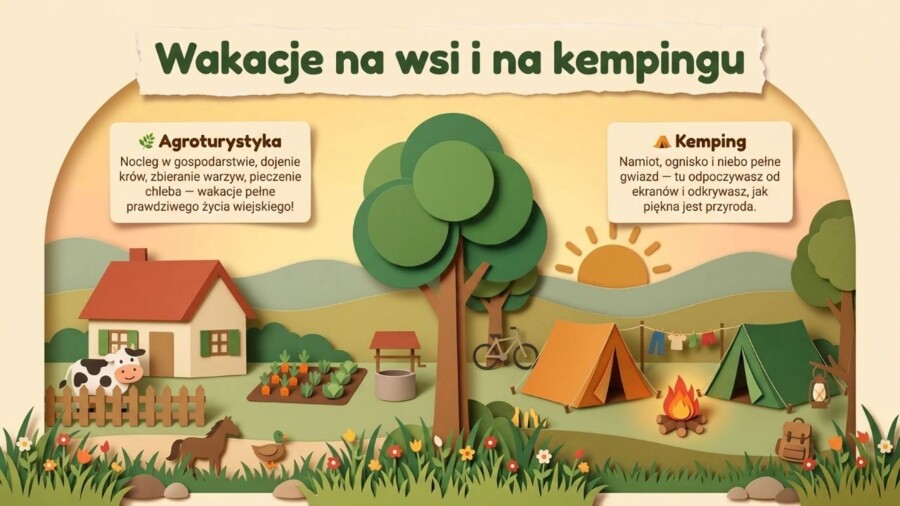 Wakacje – prezentacja edukacyjna i gazetka szkolna o bezpiecznym, zdrowym i ciekawym wypoczynku