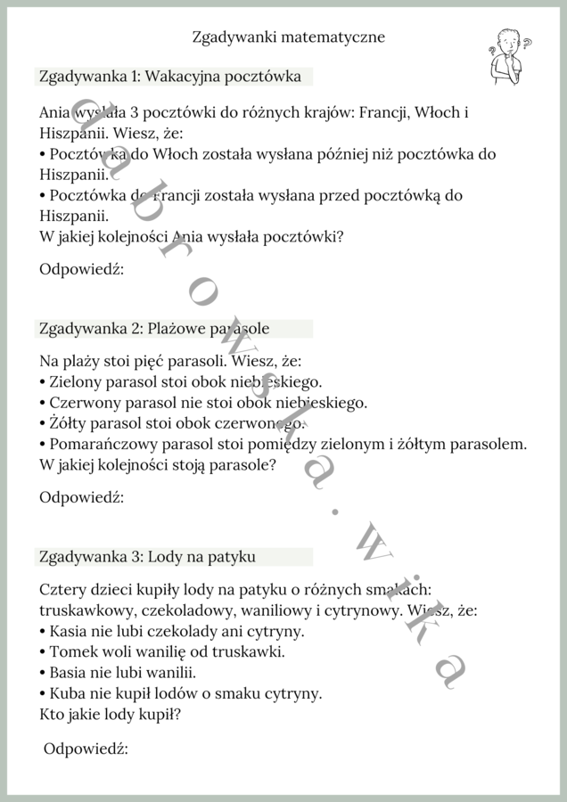 Zgadywanki matematyczne